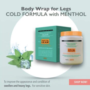 GUAM Anti-cellulite Mud COLD FORMULA, Seaweed Body Wrap for Cellulite, Skin Tightening Clay for Body Cellulite and Leg Swelling, Lymphatic Drainage | Cellulite Removal Treatment (2.2 LB)
