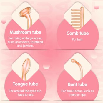 TUMAKOU Portable High Frequency Facial Machine - Orange High Frequency Face Skin Wand Device