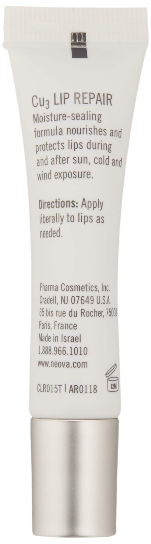 NEOVA SmartSkincare Cu3 Lip Repair, a moisture-sealing formula nourishes and protects lips during and after sun, cold and wind exposure.