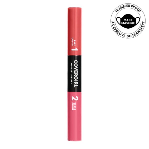 COVERGIRL Outlast All-Day Color & Lip Gloss, Coral Crave, 0.2 Ounce (packaging may vary)