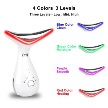 Floverkity Facial-Massager, 4 Color Face Device(4 Modes, White)