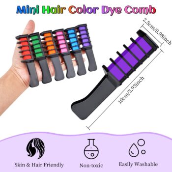 Cevioce Hair Chalk for Girls,Temporary Hair Color Hair Accessories Toys for Girls Kids Teens,Washable Hair Dye,Girls Makeup Kits of 6 Temporary Colour Chalk,Great Toy Gifts for Girls Age 4 5 6 7 8 9 10+ Easter Birthday Cosplay DIY