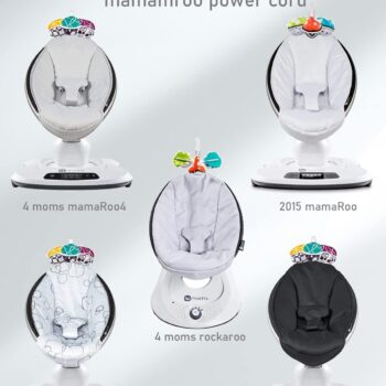 LEFXMOPHY Mamaroo Replacement Power Cord for 4moms mamaRoo 2/4 Infant Seat Charger, 2015 mamaRoo Infant Seat, RockaRoo Baby Swing, OH-1048B1203000U 12V AC Adapter White Power Supply