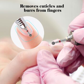 Difenni Nail Drill Bits Cuticle Nail Drill Bit Cuticle Drill Bits Cuticle Bit for Nail Drill Ball Shape 3/32''Shank Cuticle Clean Nail Bit for Acrylic Manicure Pedicure Cuticle Gel Polishing