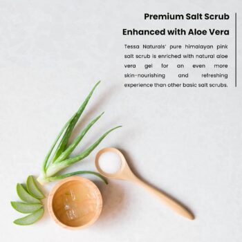 Himalayan Salt Scrub Body Exfoliator with Aloe Vera - All Natural Pink Himalayan Body Scrub & Moisturizer for Women & Men - Exfoliating Body Scrub For Blackheads & Dead Skin
