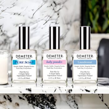 DEMETER Fresh And Clean Collection, Set of 3 Unique Perfumes For Women, Baby Powder, Pure Soap, Laundromat, 1 Oz Each