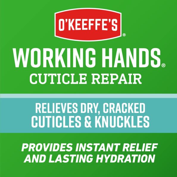 O'Keeffe's Working Hands Cuticle Repair, Relieves Dry, Cracked Cuticles & Knuckles, 11g Jar (Pack of 2)