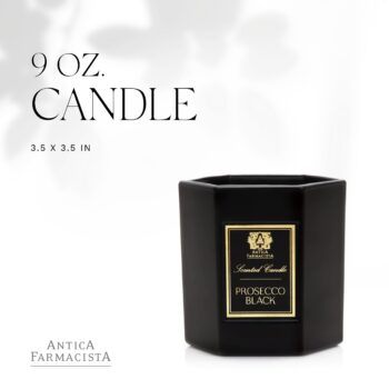 Antica Farmacista Prosecco Black Candle, 9 Ounce