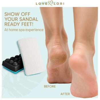 2 in 1 Pumice Stone for Feet & Detoxifying Charcoal Soap Bar – Relaxing Woman Foot Exfoliator Tool, Foot Bath Spa Gift for Women & Men