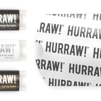 Hurraw! Moon Night Treatment, Unscented, Sun (Zinc Oxide SPF15) Lip Balms, 3 Pack Bundle: Organic, Certified Vegan, Cruelty & Gluten Free. Non-GMO, All Natural. Bee, Shea, Soy & Palm Free. Made in USA