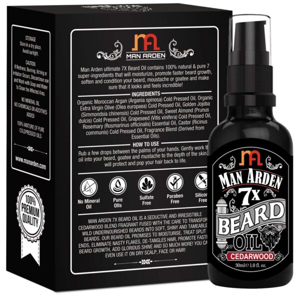 Man Arden 7X Beard Oil - 30 ml (Cedar Wood)