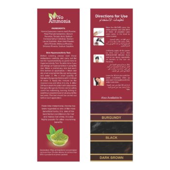 Kangana Burgundy Henna Powder for 100% Grey Coverage Natural Henna Powder for Hair Dye/Color 5 pouches each- Total 150g (5.29 Oz) - Pack Of 3