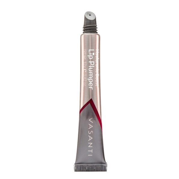 VASANTI Lip Plumper Hyaluronic Boost - Glossy Paraben-Free, Hydrates Softens and Volumizes Lips Natural Lip Enhancer (KISS ME QUICK - Clear)