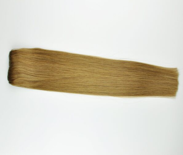 TRESSMATCH 20"-22" Remy Human Hair Thick to Ends Clip in Extensions Light/Ashy Brown (Color#8) 9 Pieces(pcs) Full Head Set [4.5oz/125grams] …