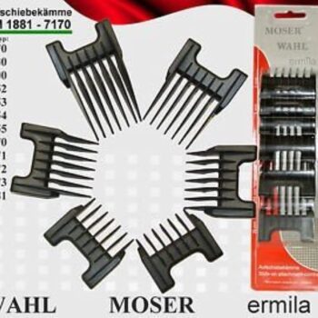 Moser Attachment Combs FOR-1888-1884-1871-1854-1872-1873-1661-1660-1230 (3mm-25mm Pack)