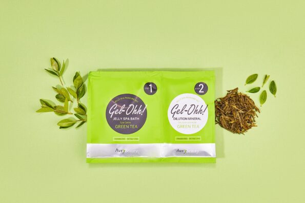 AVRYBEAUTY Gel-Ohh Jelly Spa Bath 3 pack, Green Tea Infused, Green Tea Scented, Pedicure, Salon Services, Jelly Pedicure, Pedi, Heat & Aroma Therapy