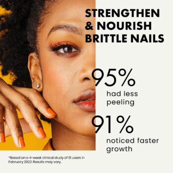 Nail Strengthener for Damaged Nails, Clear Nail Polish & Nail Hardener for Nail Care, Nail Repair & Nail Growth - Enhances Nail Shine & Strength, Helps to Reduce Cracks & Splitting in Nails 0.24 Fl Oz