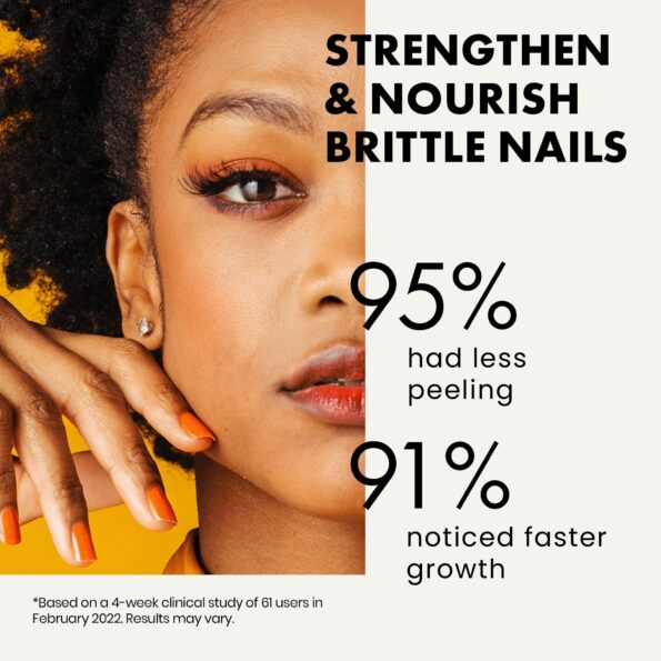 Nail Strengthener for Damaged Nails, Clear Nail Polish & Nail Hardener for Nail Care, Nail Repair & Nail Growth - Enhances Nail Shine & Strength, Helps to Reduce Cracks & Splitting in Nails 0.24 Fl Oz