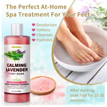 Foot Soak Set Pedicure Kit Foot Spa Callus Remover for Feet Cuticle Remover Foot File for Dead Skin Pink Salt Urea Cream for Feet Aloe Lavender Pedicure Supplies for Dry Cracked Feet for Women Men