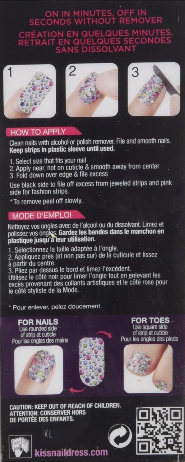 Kiss Nail Dress for Tips & Toes Strips - 28 CT