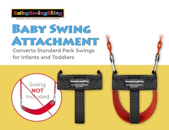 BabySwingSling – This Baby Swing Attachment Converts Standard Park Swings for Infants and Toddlers – Portable, Lightweight, Holds Up to 50 Pounds – Ideal for Swing Training This Summer