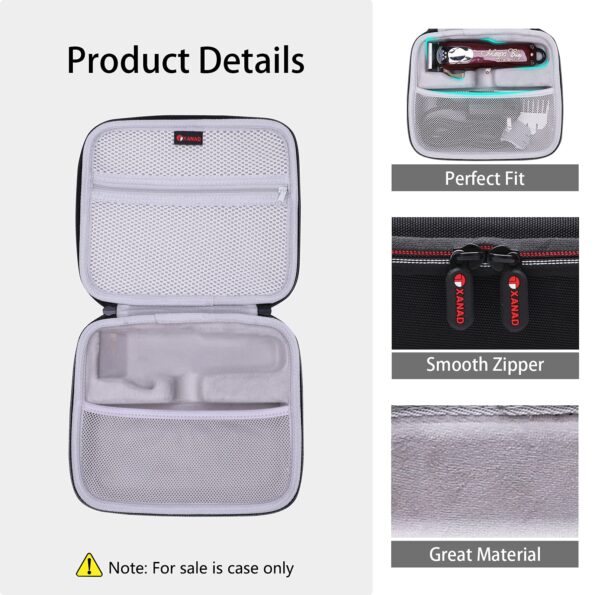 XANAD Case for Wahl Professional 5-Star Cordless Magic Clip #8148 Clippers - Carrying Organizer Storage Bag