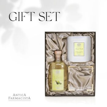 Antica Farmacista Gift Set With Diffuser, Candle and Tray - Lemon Verbena & Cedar