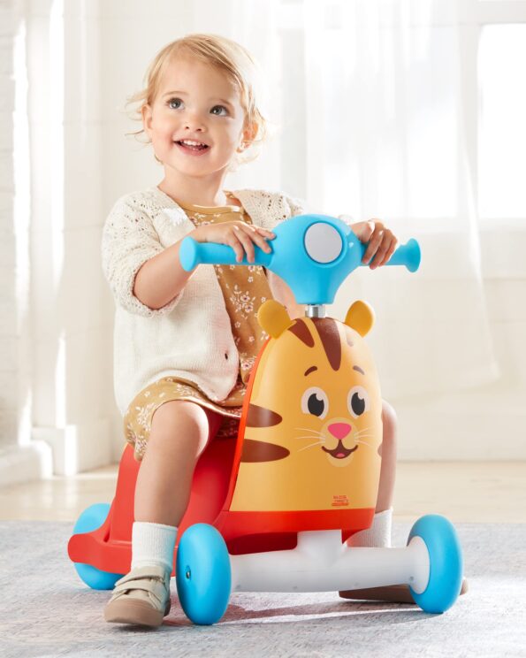 Skip Hop 3-in-1 Baby Activity Push Walker to Toddler Scooter, Daniel Tiger