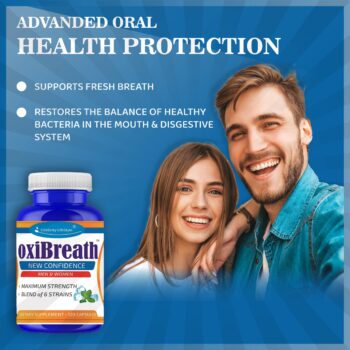 Celebrity LifeStyle Product Oxibreath Dental Probiotics for Fresh Breath, Support Fresh Breath, Vegetarian Oral Health Support, Oral Probiotics for Mouth Bad Breath for Men & Women- 120 Capsules