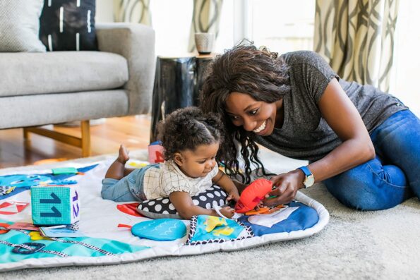 Baby Einstein Sensory Play Space Newborn-to-Toddler Discovery Gym and Play Mat, Ages Newborn +